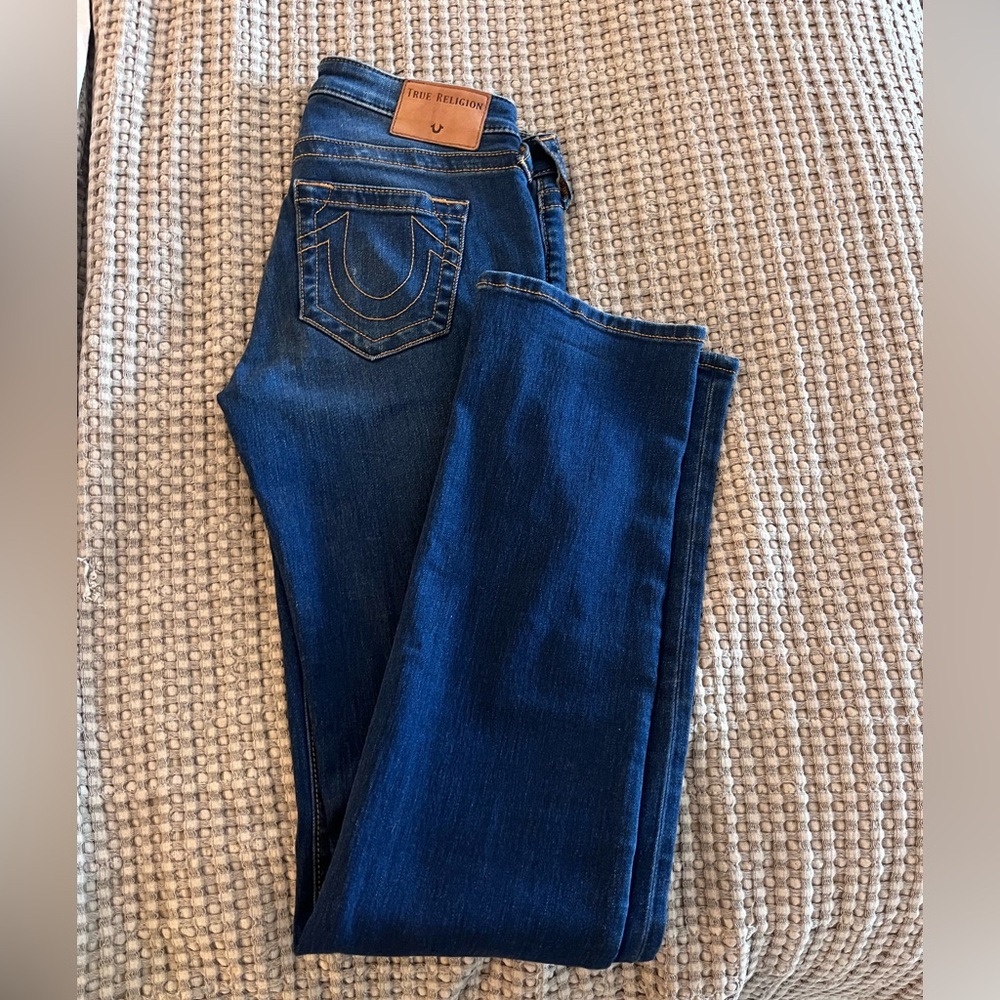 True Religion Dark Blue Straight Leg Jeans